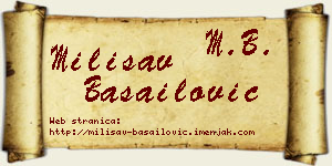 Milisav Basailović vizit kartica